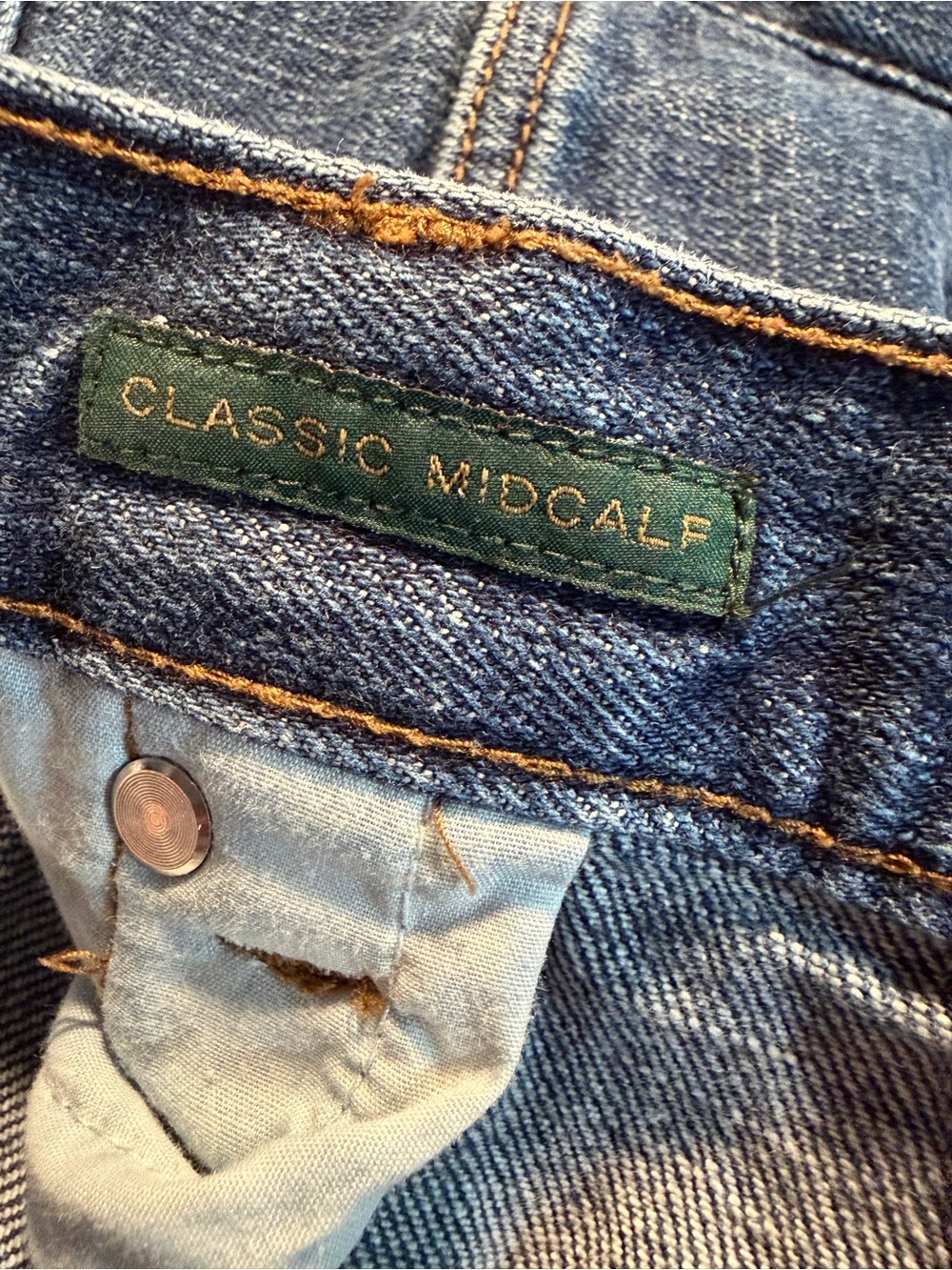 Lauren Ralph Lauren Jeans Co. Vintage Classic Mid-Calf Denim Capri Jeans Size 14 - Picture 14 of 16